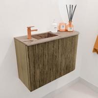 Toiletmeubel Mondiaz Joya Dlux | 61.6 cm | Meubelkleur Dusk | Faye wastafel Arena Wasbak Links | 1 kraangat