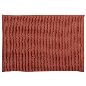 MSV Badkamerkleed/badmat tapijtje voor op de vloer - terracotta - 40 x 60 cm - Microvezel   -