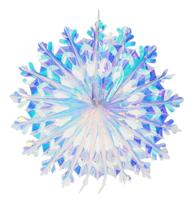 Ornament Fan Plastic Iridescent 45cm - Kersten