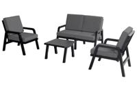 Hartman Eden loungeset 2-zits bank met 2 loungestoelen en 1 tafel 60 x 60