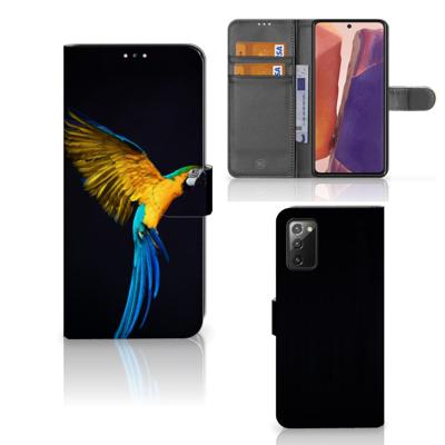 Samsung Galaxy Note 20 | Telefoonhoesje | Met pasjeshouder | Papegaai