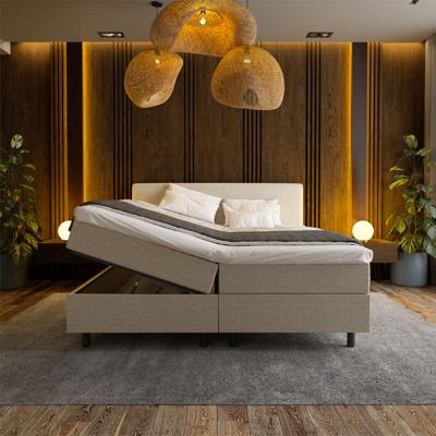 Boxspring Met Opbergruimte Hotel 180x200 Cm Comfortschuim (4 Cm) Medium & Met Opbergruimte Nova Spring - Dekbed-Discounter.nl