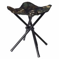 Vier poots opvouwbaar krukje - 42 cm - Campingstoel - Visserskrukje - camouflage groen