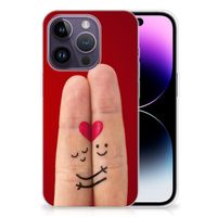 Apple iPhone 14 Pro Silicone Back Cover Liefde - Origineel Romantisch Cadeau