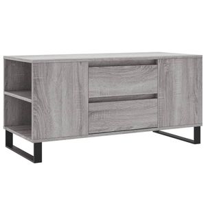 vidaXL Salontafel 102x44,5x50 cm bewerkt hout grijs sonoma eikenkleur