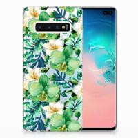 Samsung Galaxy S10 Plus | TPU Case | Orchidee Groen