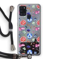 Bloemetjes: Samsung Galaxy A21s Transparant Hoesje met koord