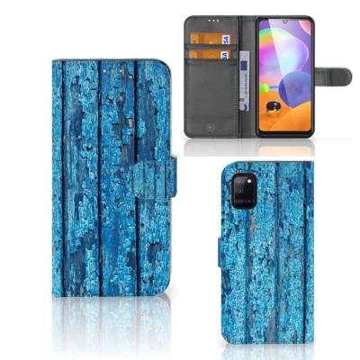 Samsung Galaxy A31 | Book Style Case | Wood Blue