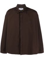 Sunnei chemise en coton à logo brodé - Marron