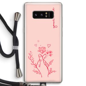 Giving Flowers: Samsung Galaxy Note 8 Transparant Hoesje met koord