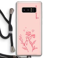 Giving Flowers: Samsung Galaxy Note 8 Transparant Hoesje met koord