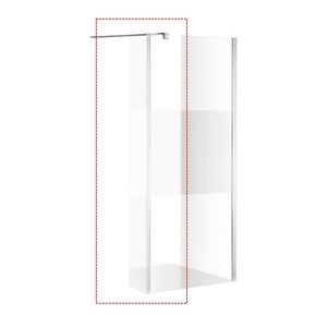 Zijwand Inloopdouche Athena met Hoekpaneel Middenband 45x200 cm 8 mm NANO Glas