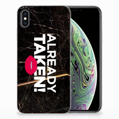 Apple iPhone Xs Max | Siliconen hoesje | met naam Already Taken Black