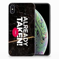 Apple iPhone Xs Max | Siliconen hoesje | met naam Already Taken Black