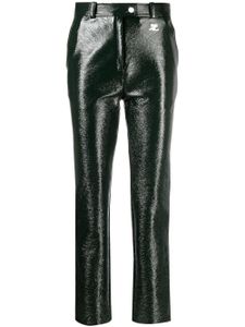 Courrèges pantalon slim à effet verni - Vert