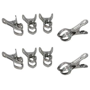 Gerimport Zeilklemmen - 8x stuks - 8 x 4 cm - lijmklemmen - marktklem - metaal