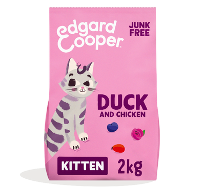 Edgard & Cooper graanvrij eend kitten kattenvoer 2kg