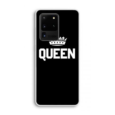 Queen zwart: Samsung Galaxy S20 Ultra Transparant Hoesje