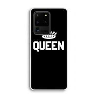 Queen zwart: Samsung Galaxy S20 Ultra Transparant Hoesje