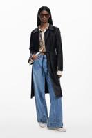 Lang jack met leerlook - BLACK - XL