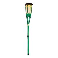 1x Groene buiten/tuin LED fakkel Bodi solar verlichting 54 cm vlam - thumbnail