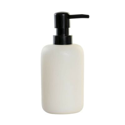 Zeeppompje/dispenser marmer look wit 9 x 17 cm