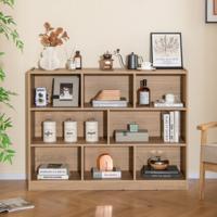 122 x 32 x 93 CM Kinderboekenkast op 3 Niveaus met 8 Planken Kinderboekenrek voor Kinderkamer Woonkamer Belastbaar tot 60 kg