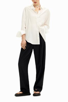 Oversized shirt macramé - WHITE - L/XL