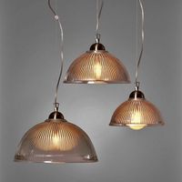 Hanglamp glas Valencia nikkel ribglas RAL kleur keuze