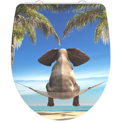 SCHÜTTE toiletbril met soft-close happy elephant duroplast hoogglans