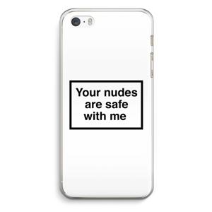 Safe with me: iPhone 5 / 5S / SE Transparant Hoesje