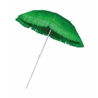 Groene rieten strand parasol   - - thumbnail