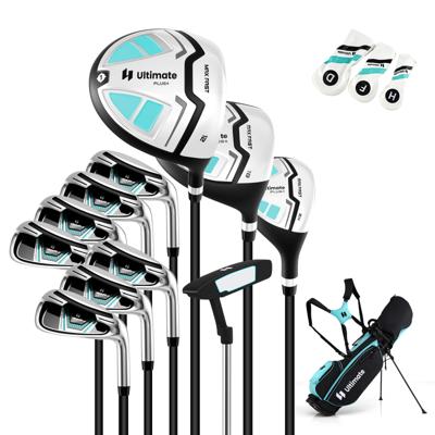 Dames Compleet Golfclub Set 15-delig Golfset Rechtshandig met Golftas & Regenhoes Groen