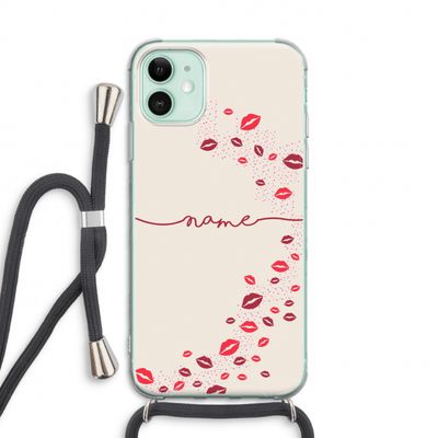 Kusjes: iPhone 11 Transparant Hoesje met koord