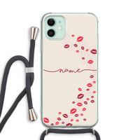 Kusjes: iPhone 11 Transparant Hoesje met koord