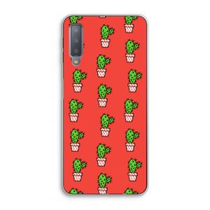 Mini cactus: Samsung Galaxy A7 (2018) Transparant Hoesje