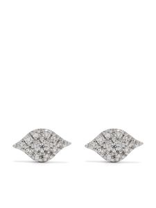 Djula boucles d'oreilles Eye en or blanc 18ct ornées de diamants - Argent