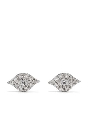 Djula boucles d'oreilles Eye en or blanc 18ct ornées de diamants - Argent