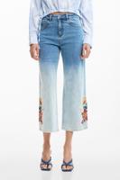 geborduurde culotte spijkerbroek - BLUE - 42