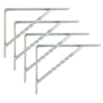 AMIG Plankdrager - 4x - steun - beugel Spiraal - metaal - zilver - H250 x B200 mm - Tot 225 kg