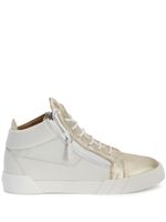 Giuseppe Zanotti baskets montantes en cuir à zips - Blanc