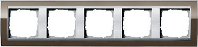 Gira Event Clear Bruin / Aluminum 5-voudig