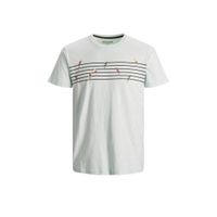 JACK & JONES JUNIOR gestreept T-shirt Playa lichtblauw - thumbnail