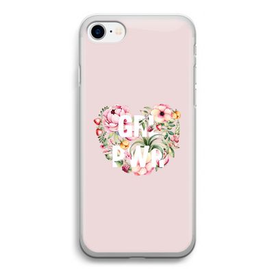 GRL PWR Flower: iPhone SE 2020 Transparant Hoesje