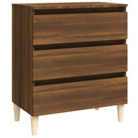 vidaXL Dressoir 60x35x69 cm bewerkt hout bruin eikenkleur - thumbnail