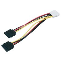 S-ATA Power kabel dubbel molex - thumbnail