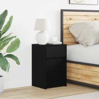 LED Bedside Kast Zwart eiken 38 x 34 x 61 cm Spaanplaat