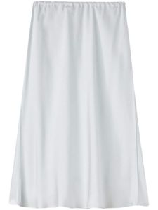 Jil Sander satin-finish high-waisted skirt - Bleu