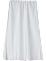 Jil Sander satin-finish high-waisted skirt - Bleu