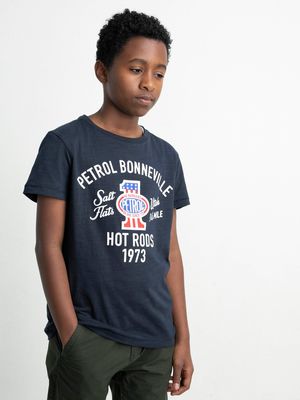 50% korting - Petrol Industries Jongens Artwork T-shirt Midnight Navy - 140